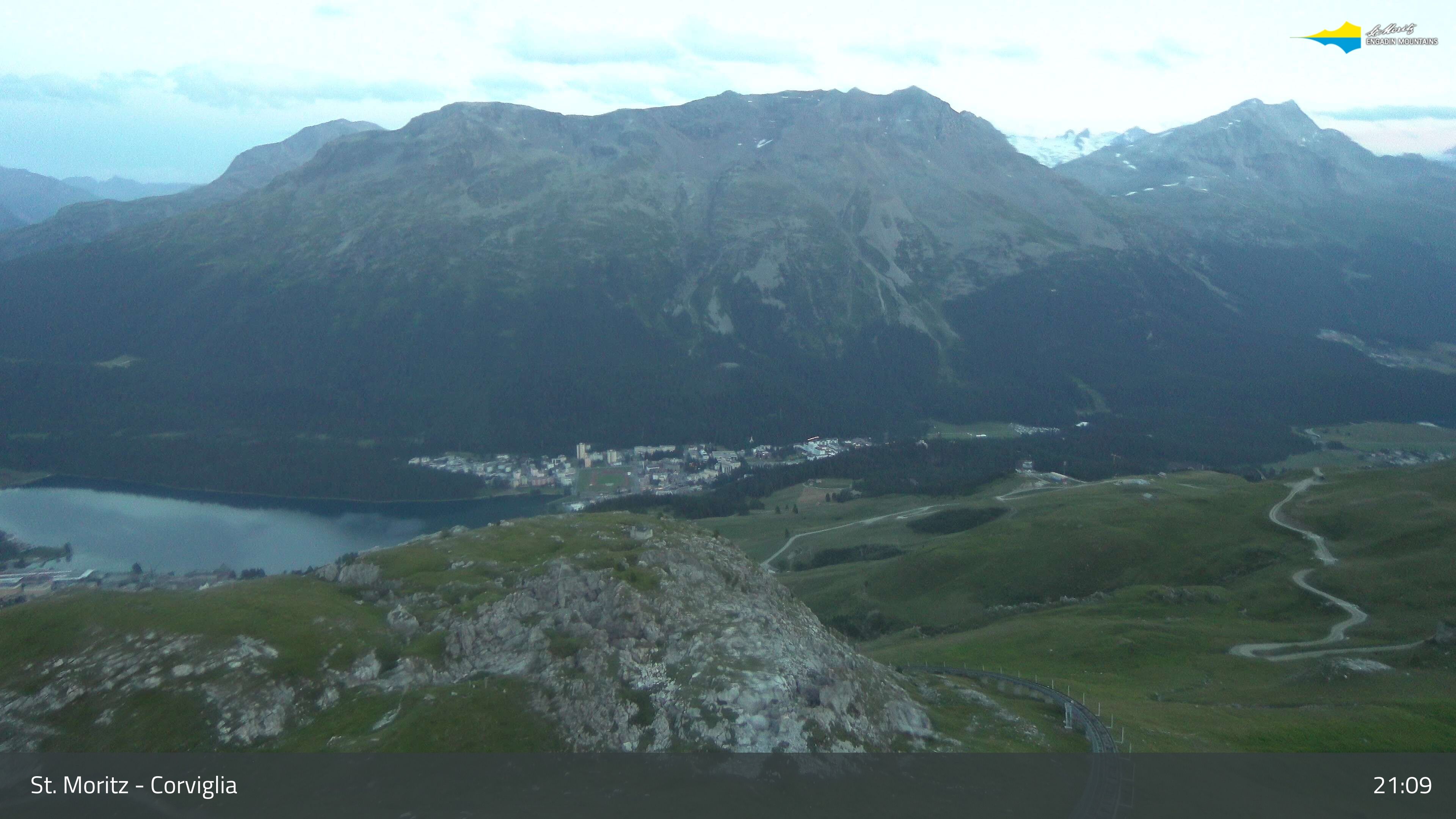 Sankt Moritz › Südosten: Corviglia - St Moritz - Lake Saint Moritz
