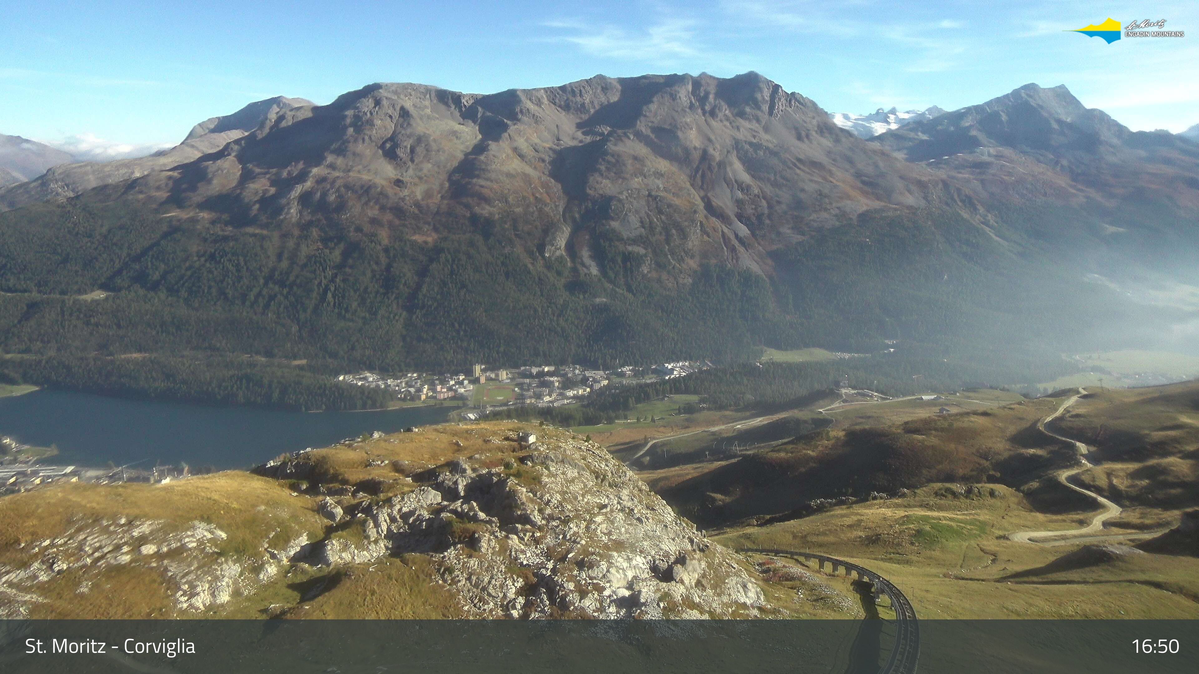 Sankt Moritz › Südosten: Corviglia - St Moritz - Lake Saint Moritz