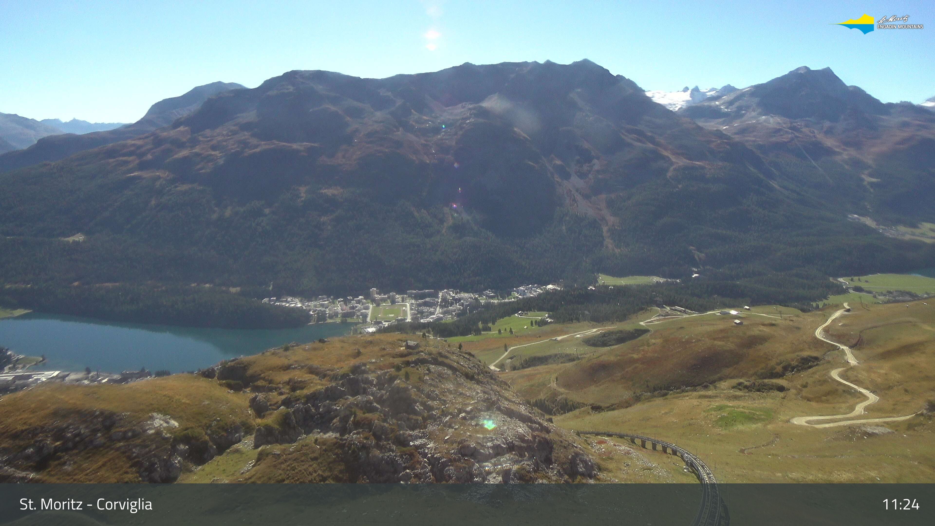 Sankt Moritz › Südosten: Corviglia - St Moritz - Lake Saint Moritz