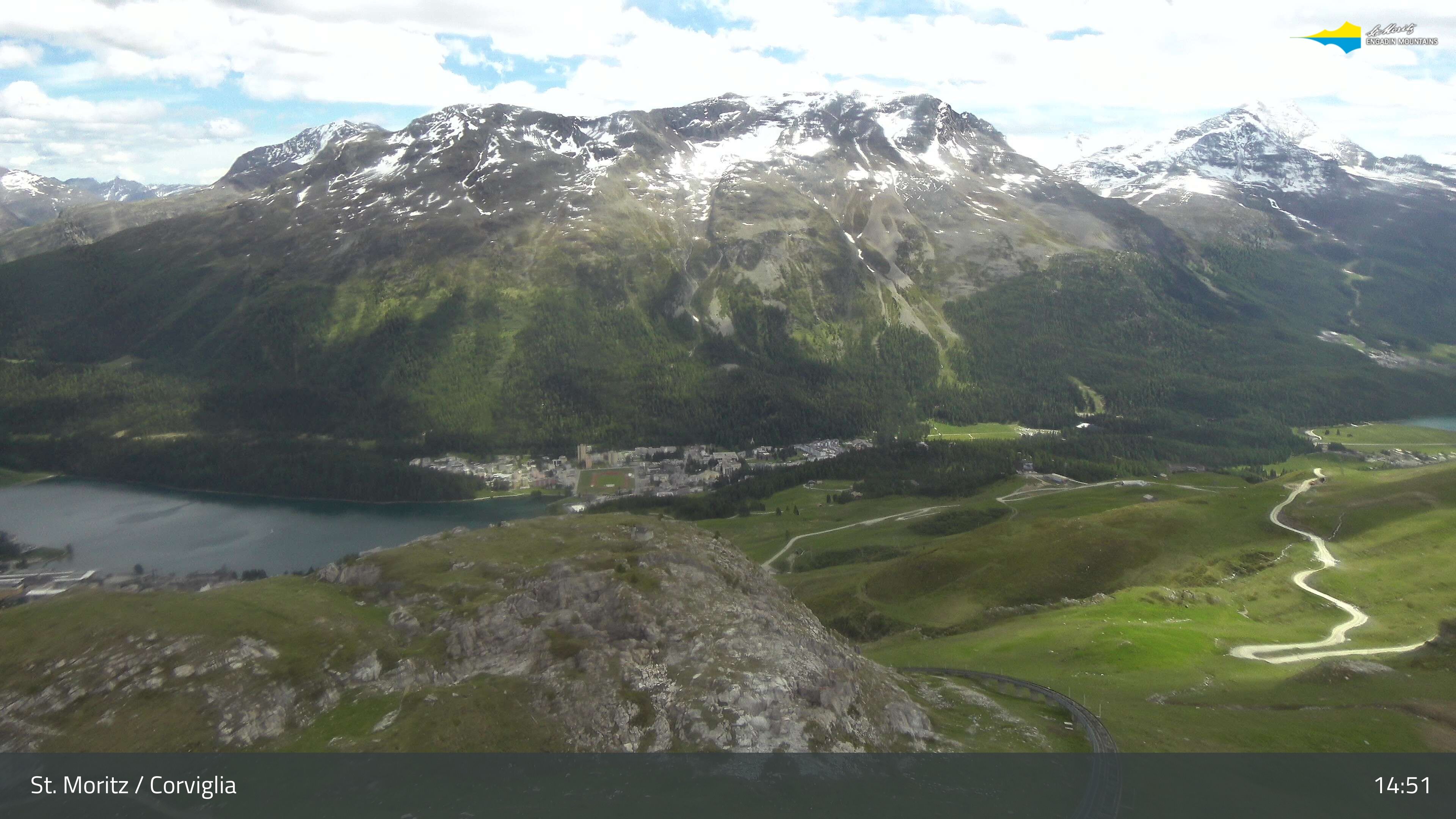 Sankt Moritz › Südosten: Corviglia - St Moritz - Lake Saint Moritz