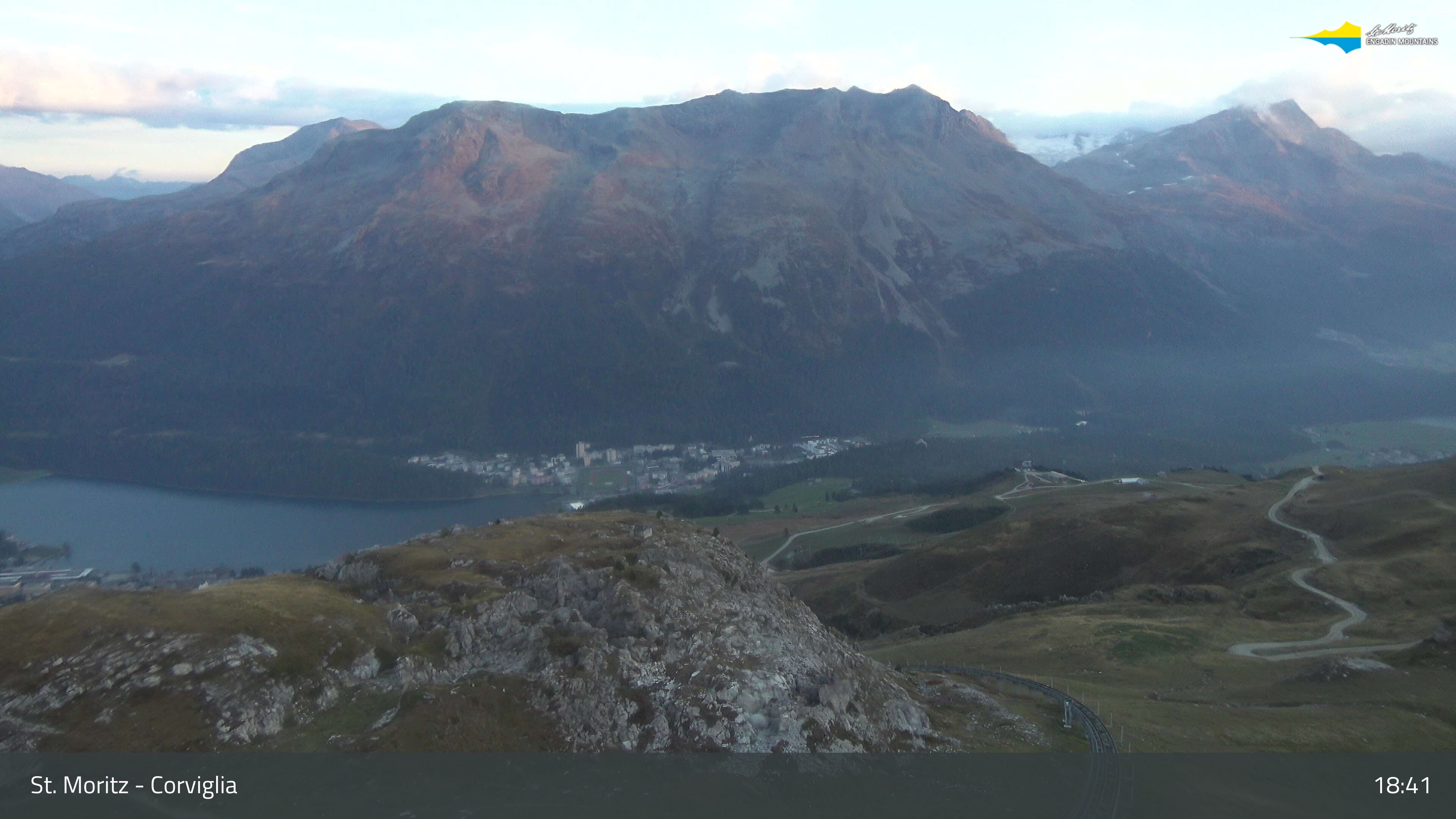 Sankt Moritz › Südosten: Corviglia - St Moritz - Lake Saint Moritz