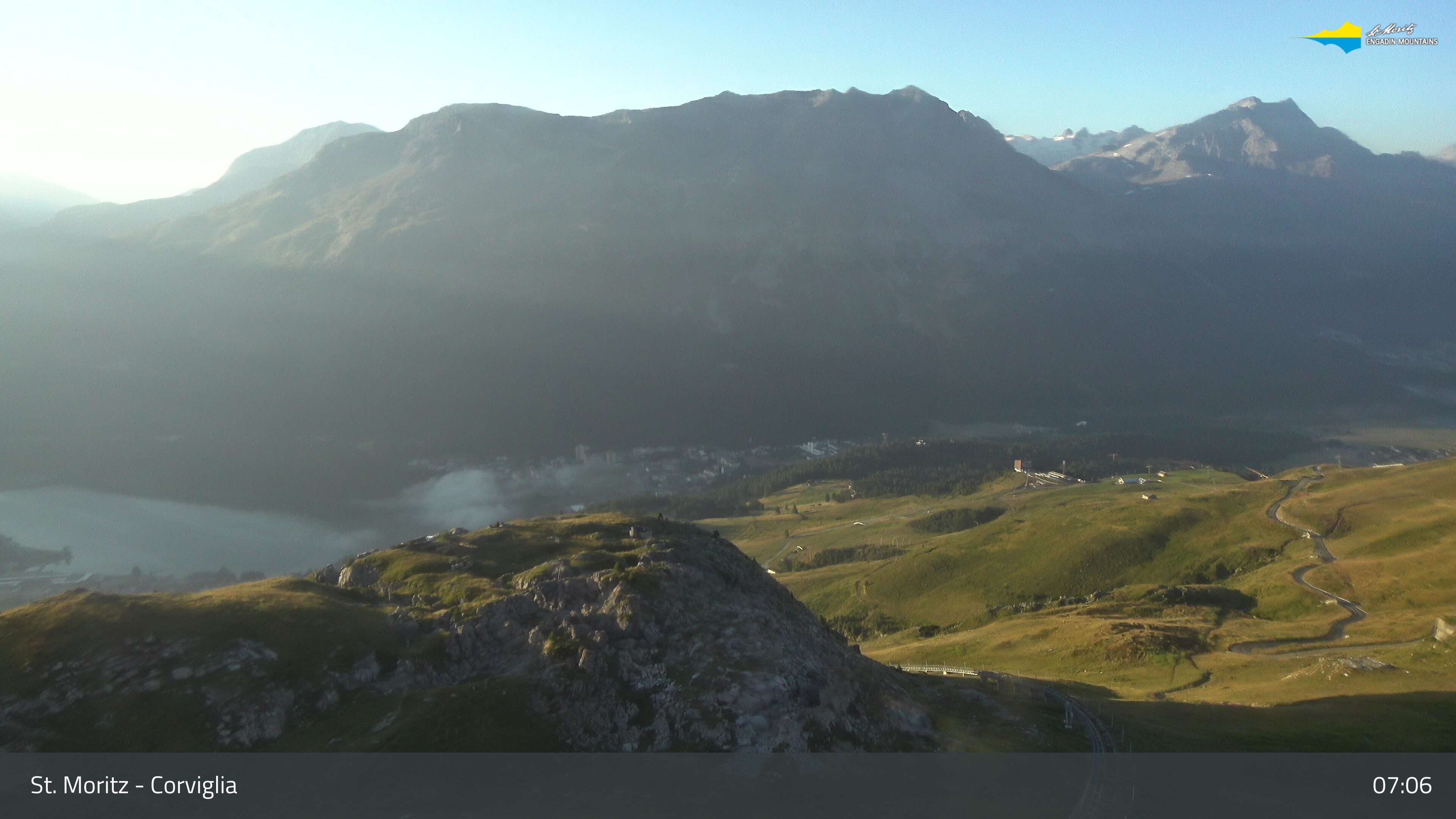 Sankt Moritz › Südosten: Corviglia - St Moritz - Lake Saint Moritz