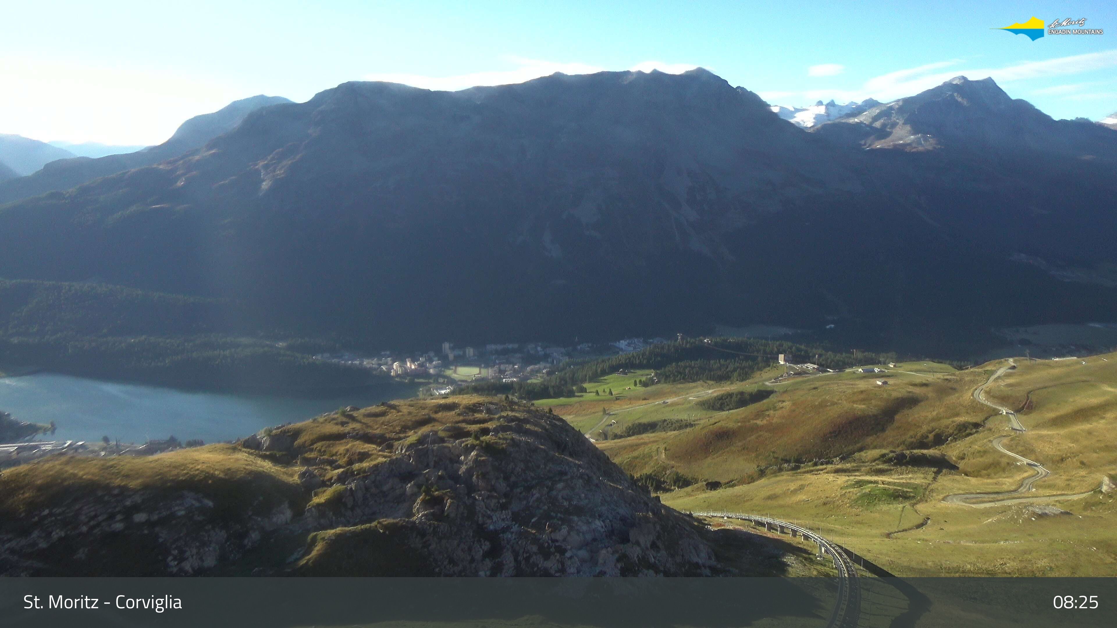 Sankt Moritz › Südosten: Corviglia - St Moritz - Lake Saint Moritz