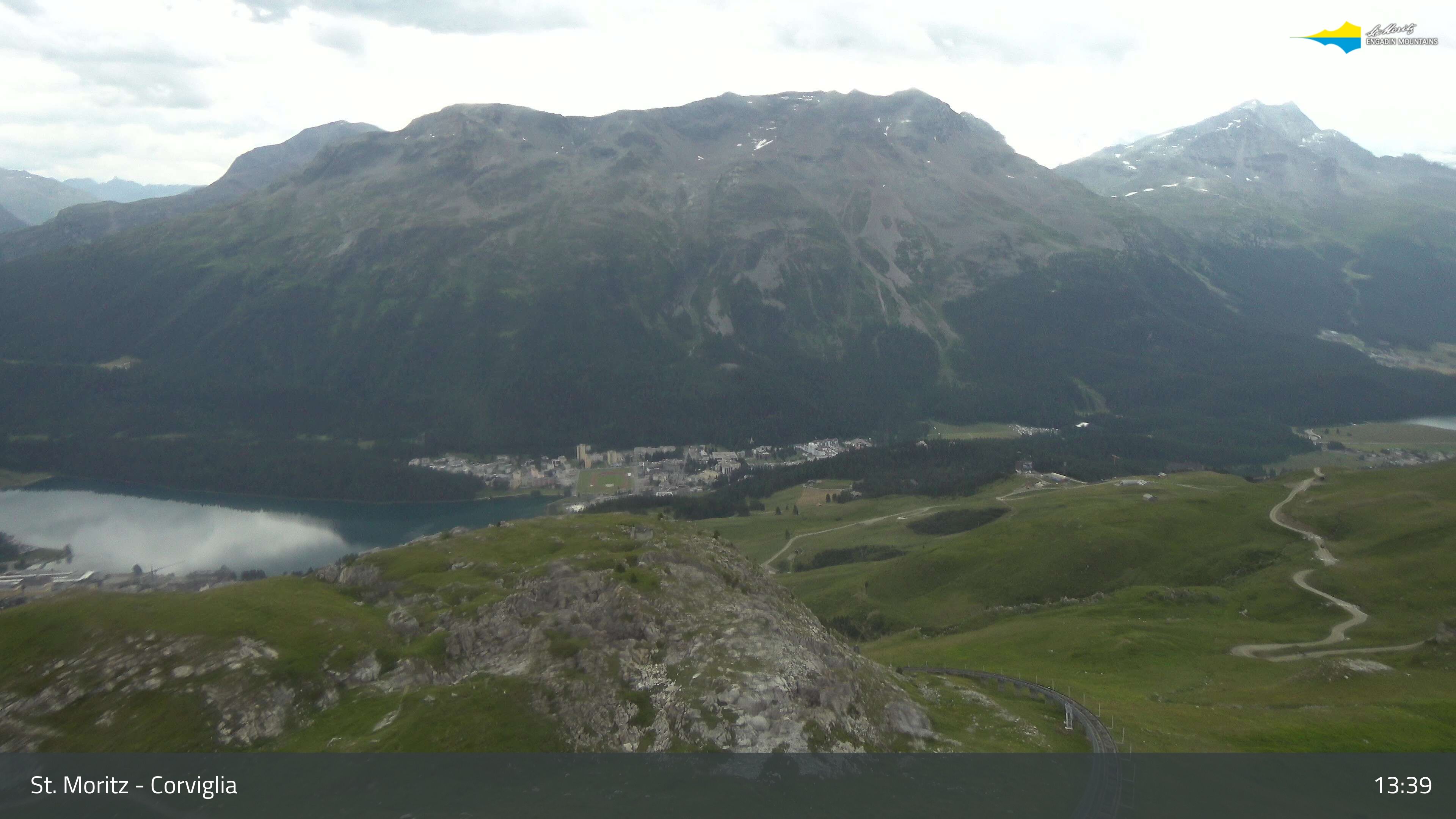 Sankt Moritz › Südosten: Corviglia - St Moritz - Lake Saint Moritz