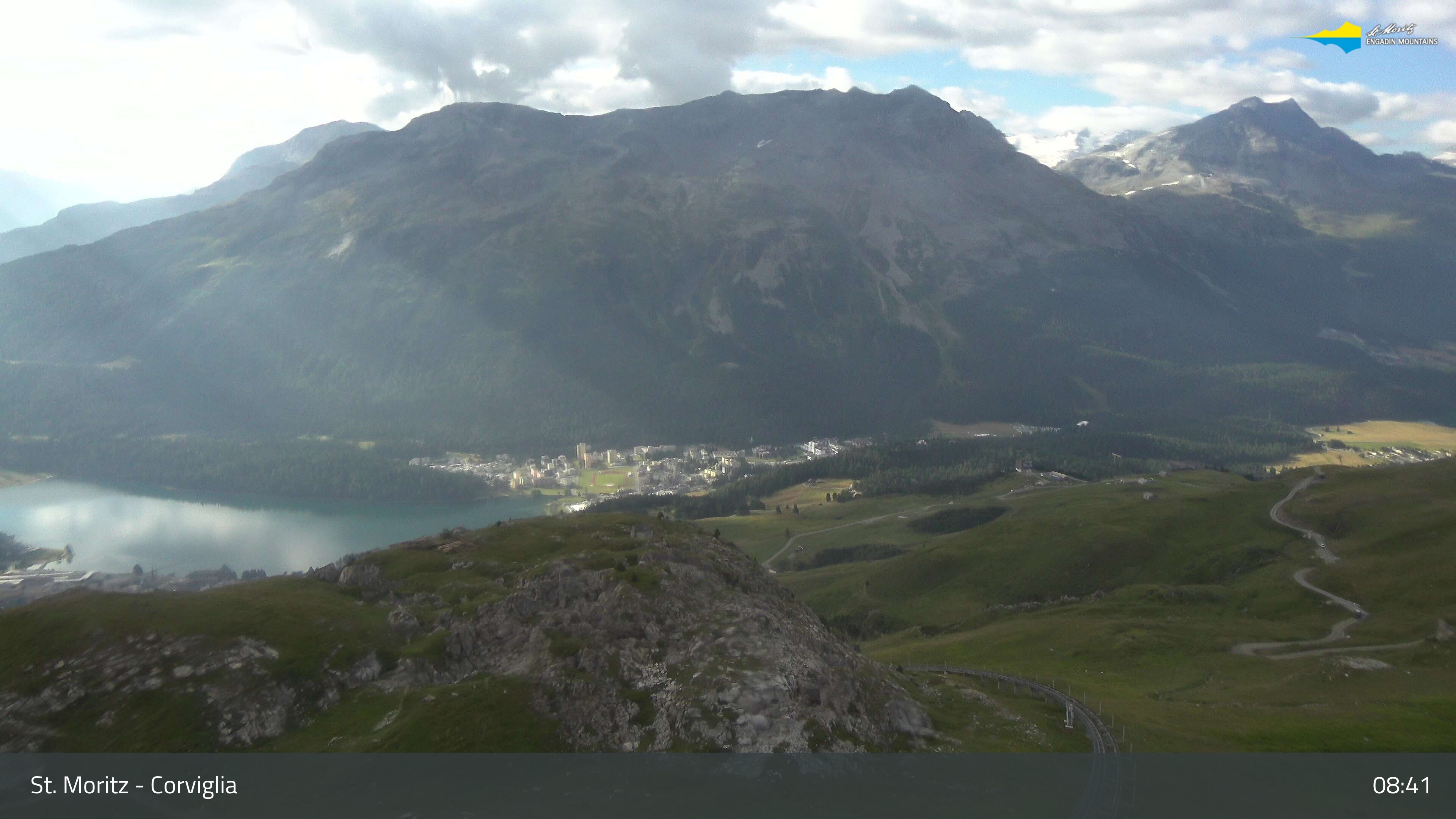 Sankt Moritz › Südosten: Corviglia - St Moritz - Lake Saint Moritz