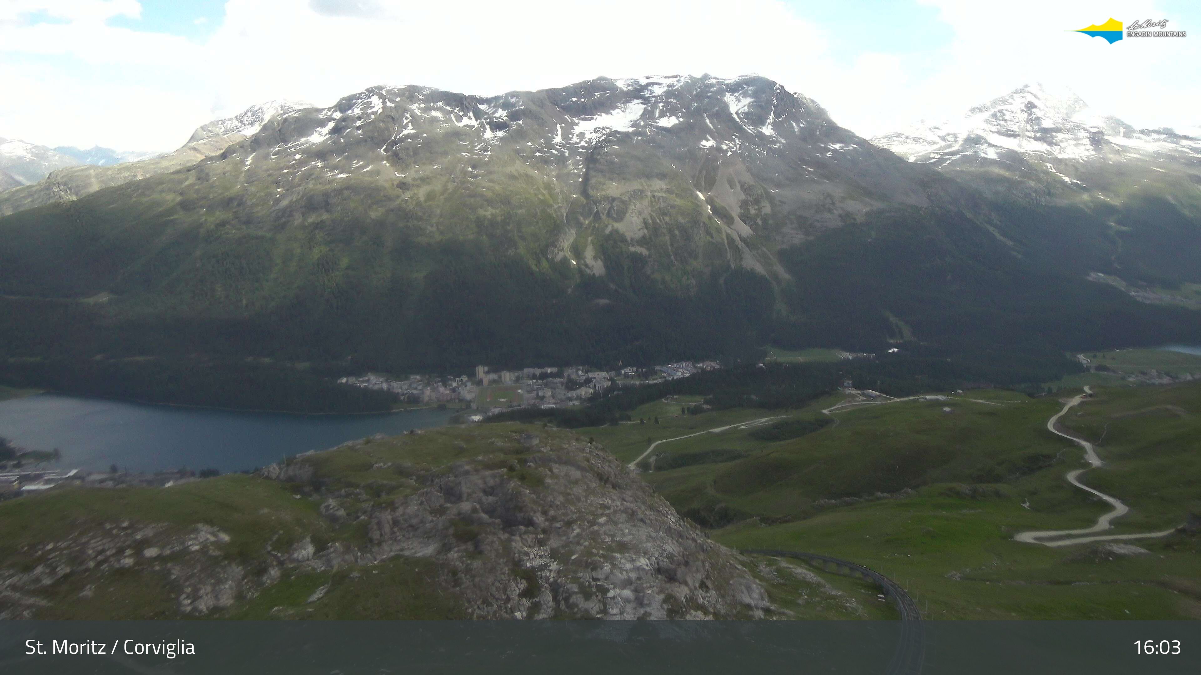 Sankt Moritz › Südosten: Corviglia - St Moritz - Lake Saint Moritz