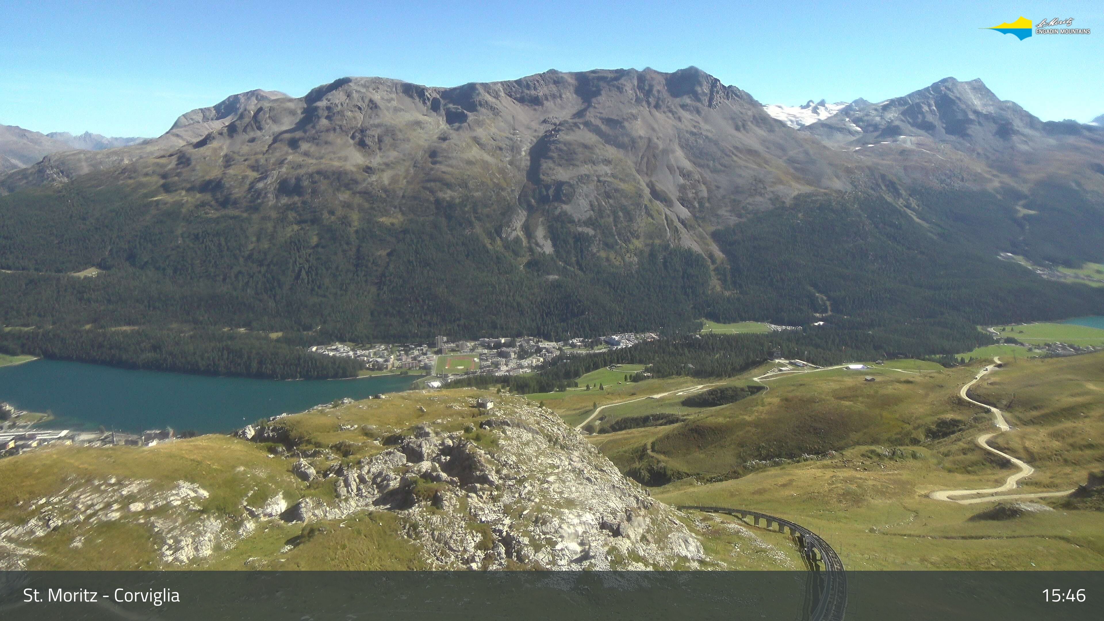 Sankt Moritz › Südosten: Corviglia - St Moritz - Lake Saint Moritz