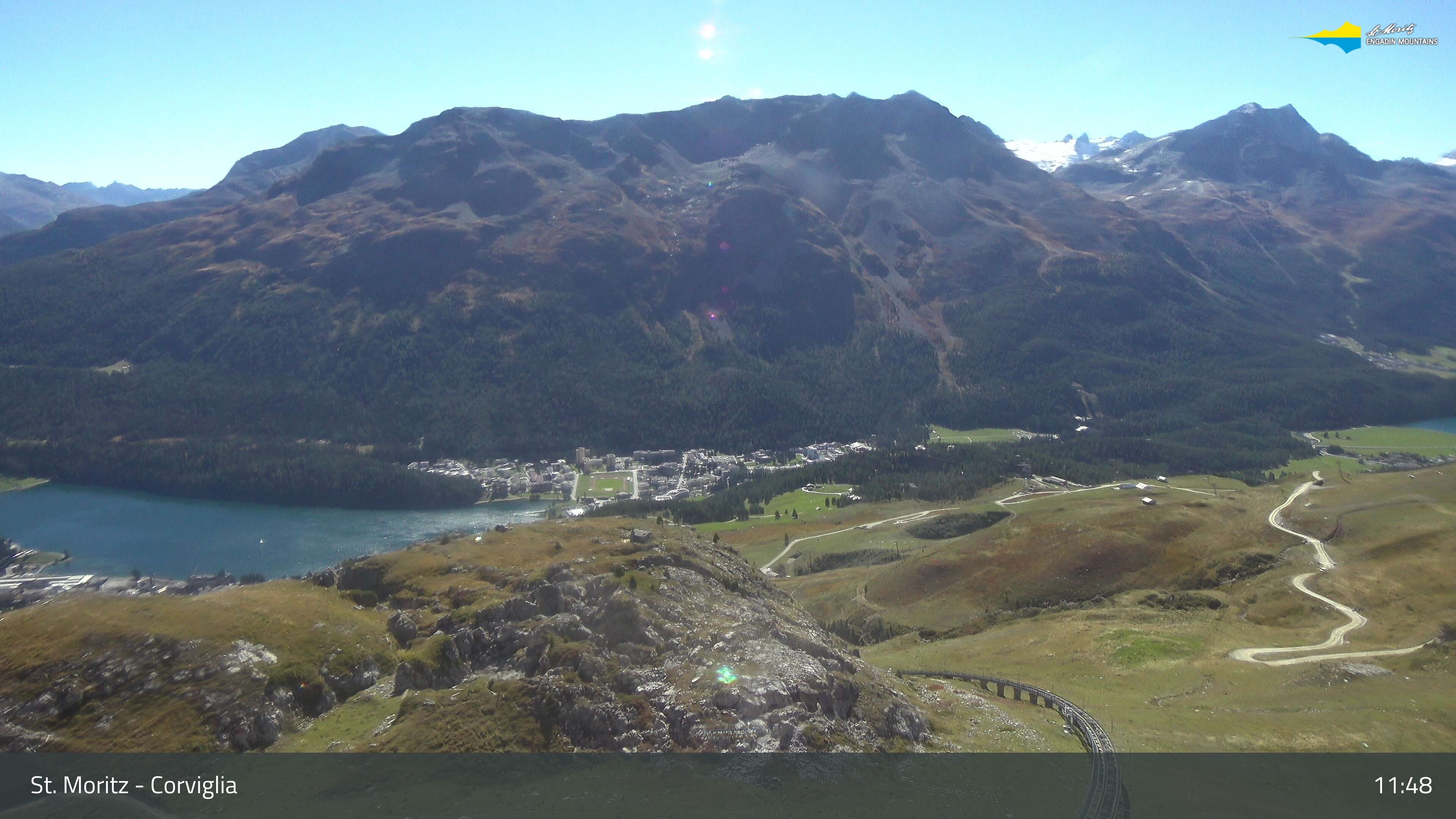 Sankt Moritz › Südosten: Corviglia - St Moritz - Lake Saint Moritz
