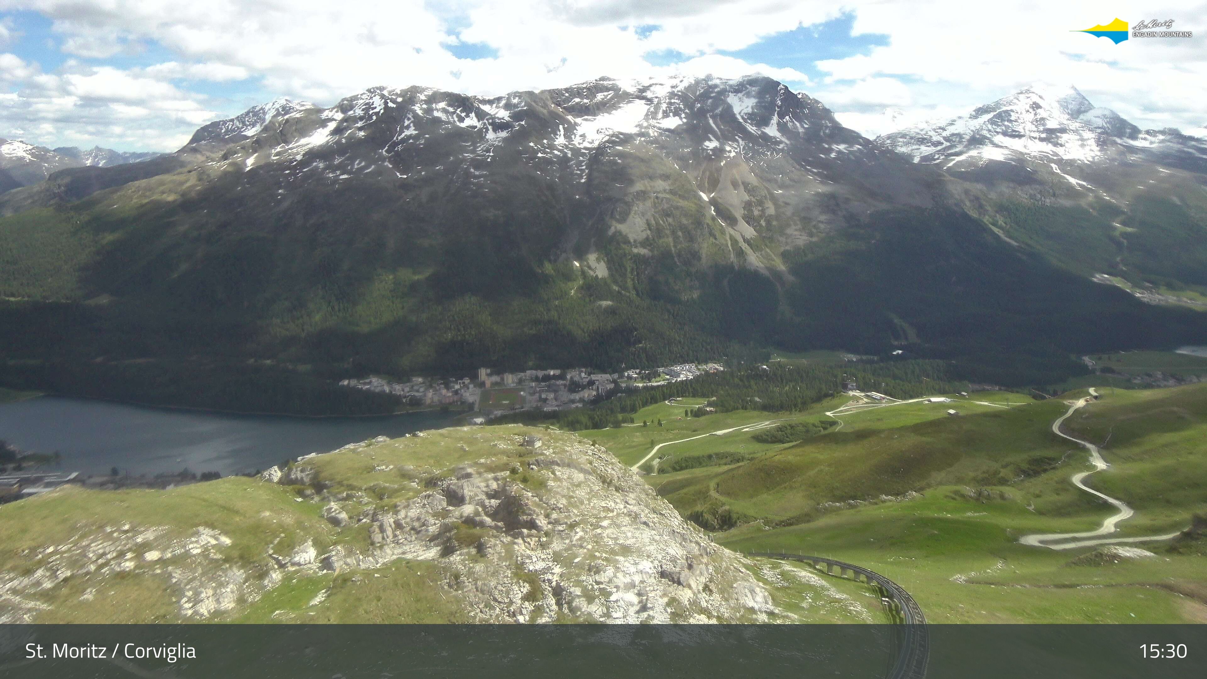 Sankt Moritz › Südosten: Corviglia - St Moritz - Lake Saint Moritz