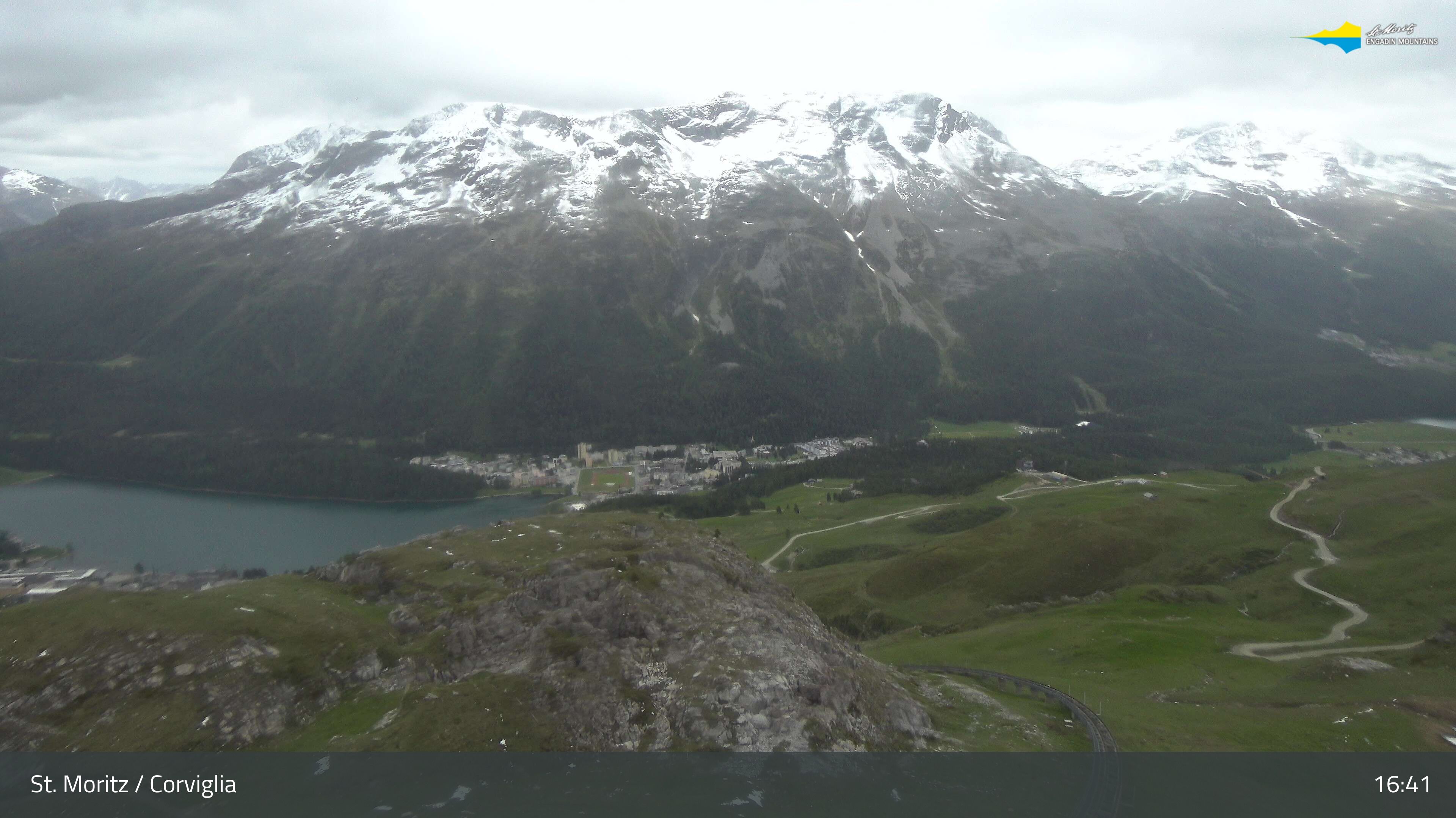 Sankt Moritz › Südosten: Corviglia - St Moritz - Lake Saint Moritz