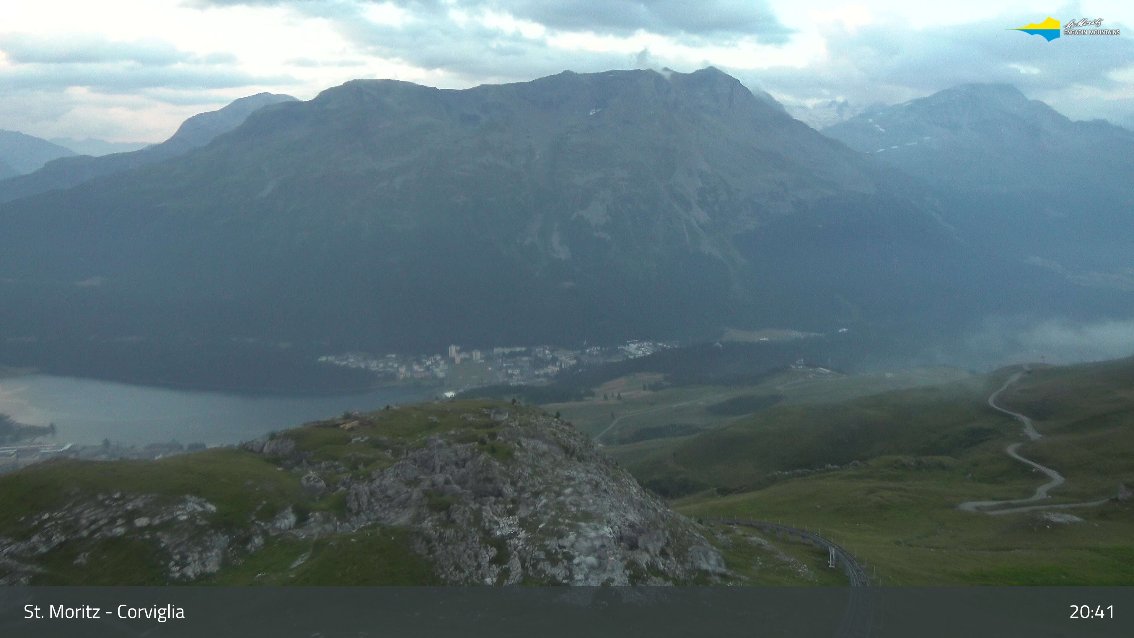 Sankt Moritz › Südosten: Corviglia - St Moritz - Lake Saint Moritz