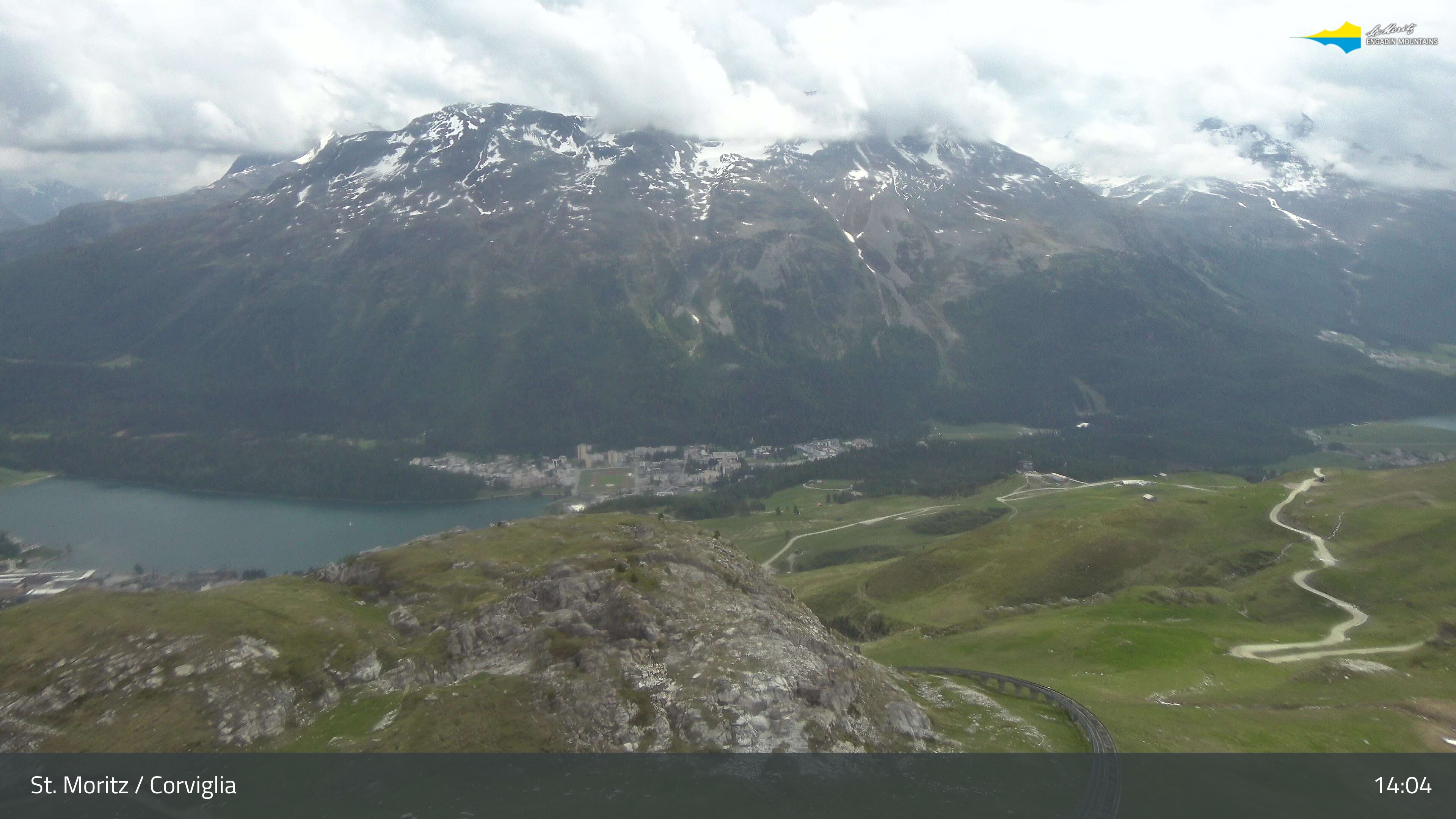 Sankt Moritz › Südosten: Corviglia - St Moritz - Lake Saint Moritz