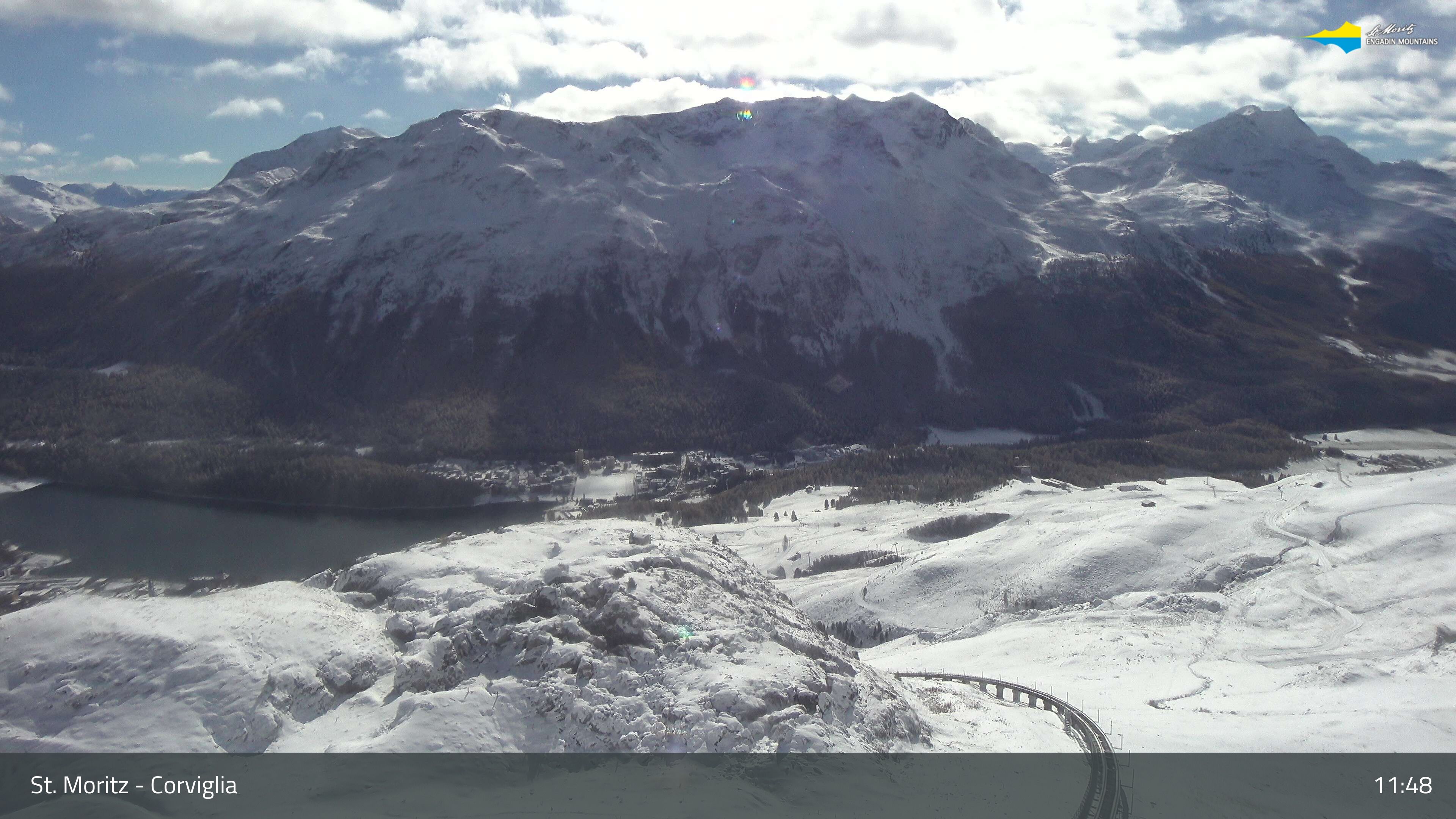 Sankt Moritz › Südosten: Corviglia - St Moritz - Lake Saint Moritz