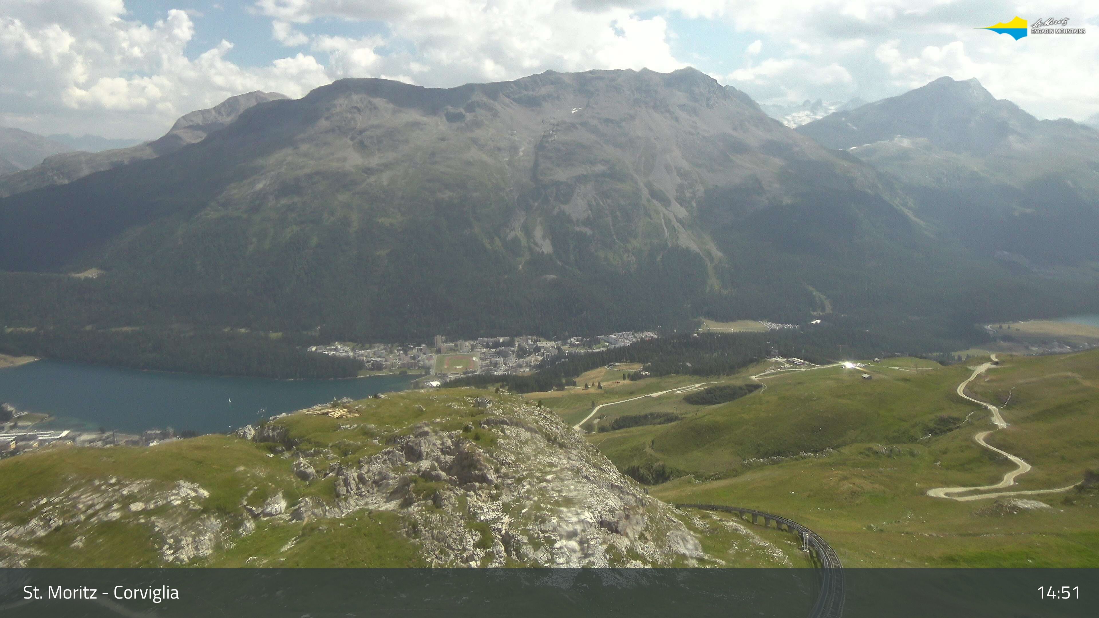 Sankt Moritz › Südosten: Corviglia - St Moritz - Lake Saint Moritz