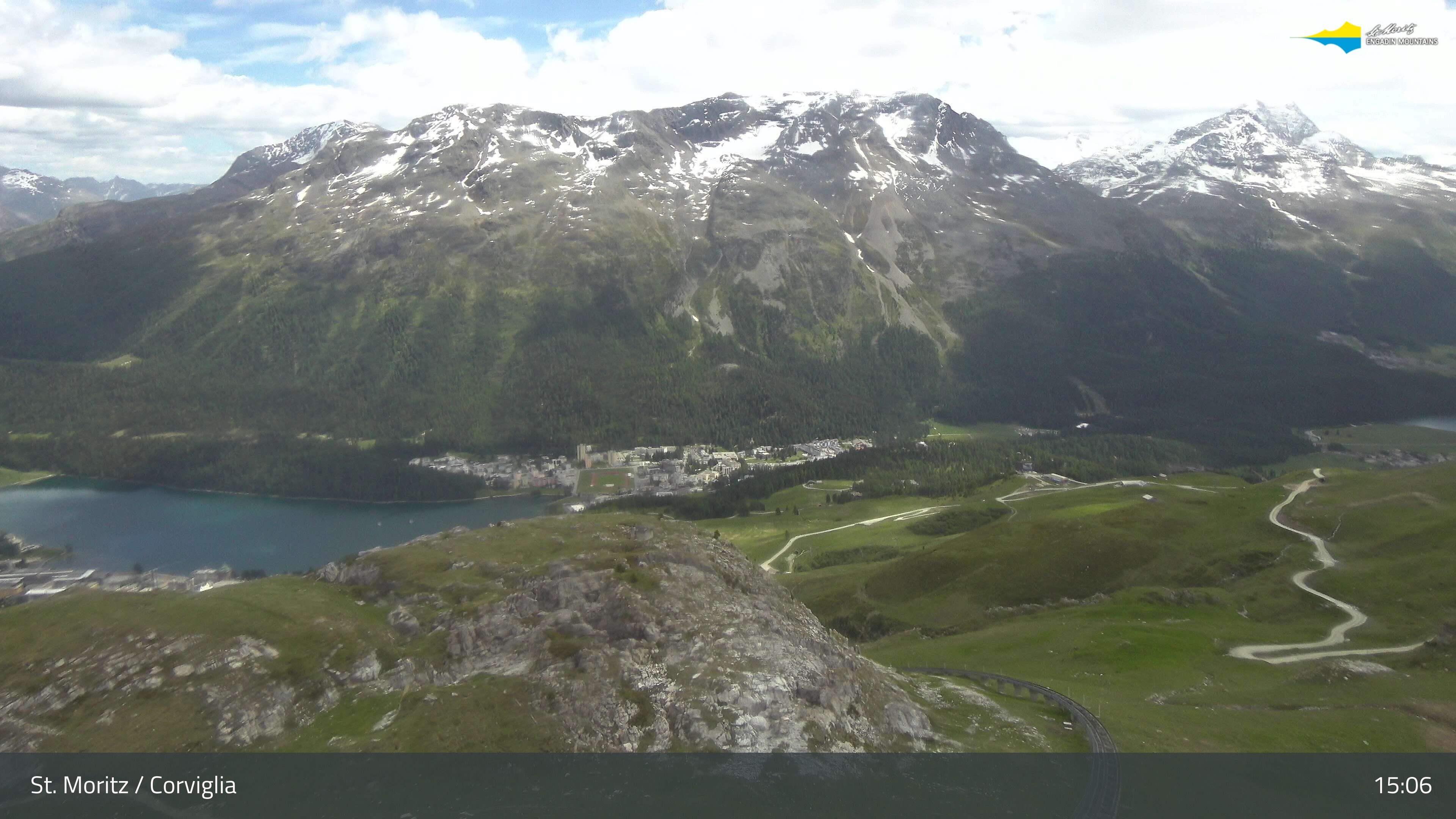 Sankt Moritz › Südosten: Corviglia - St Moritz - Lake Saint Moritz