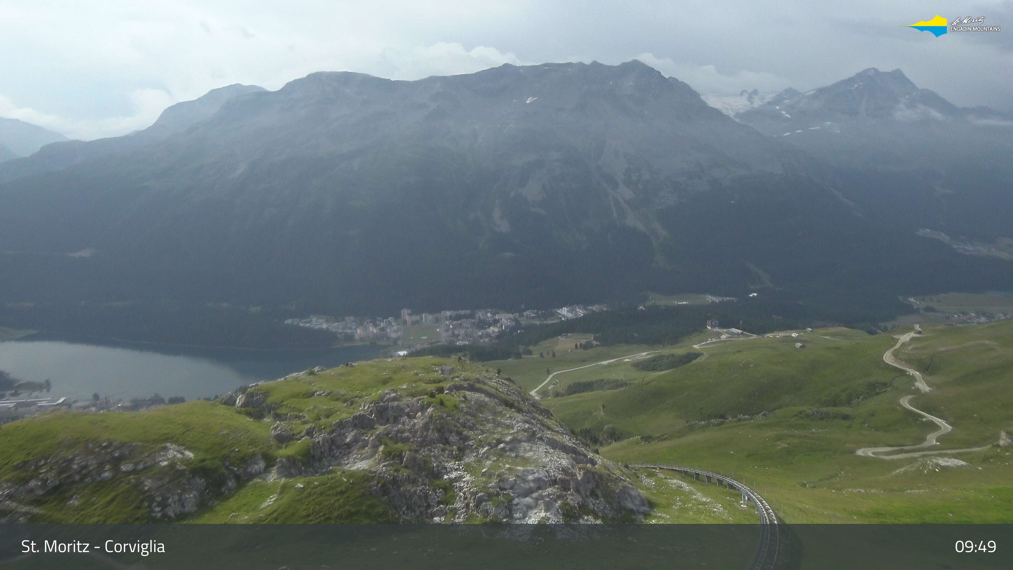 Sankt Moritz › Südosten: Corviglia - St Moritz - Lake Saint Moritz