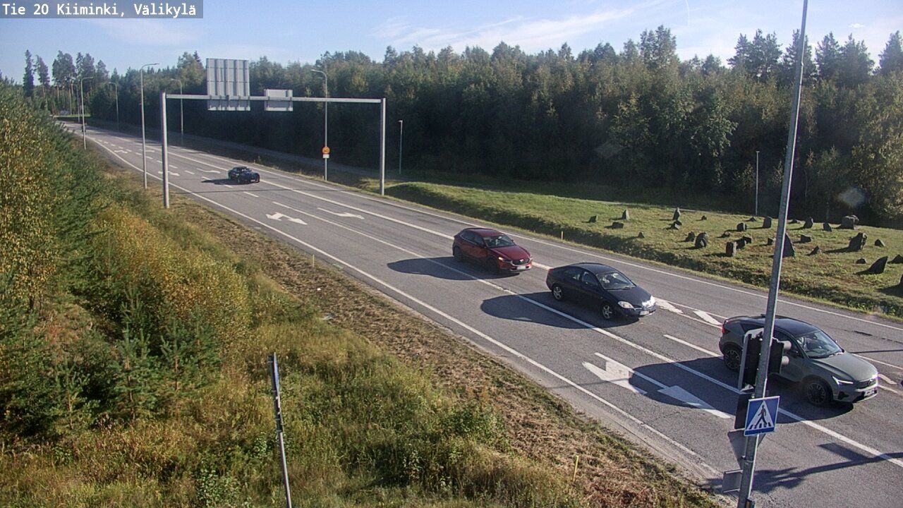 Traffic Cam Oulu: Tie 20 Kiiminki, Välikylä - Tie 833 Yli-Kiiminkiin