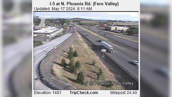 Traffic Cam Phoenix: I-5 at N - Rd. (Fern Valley)
