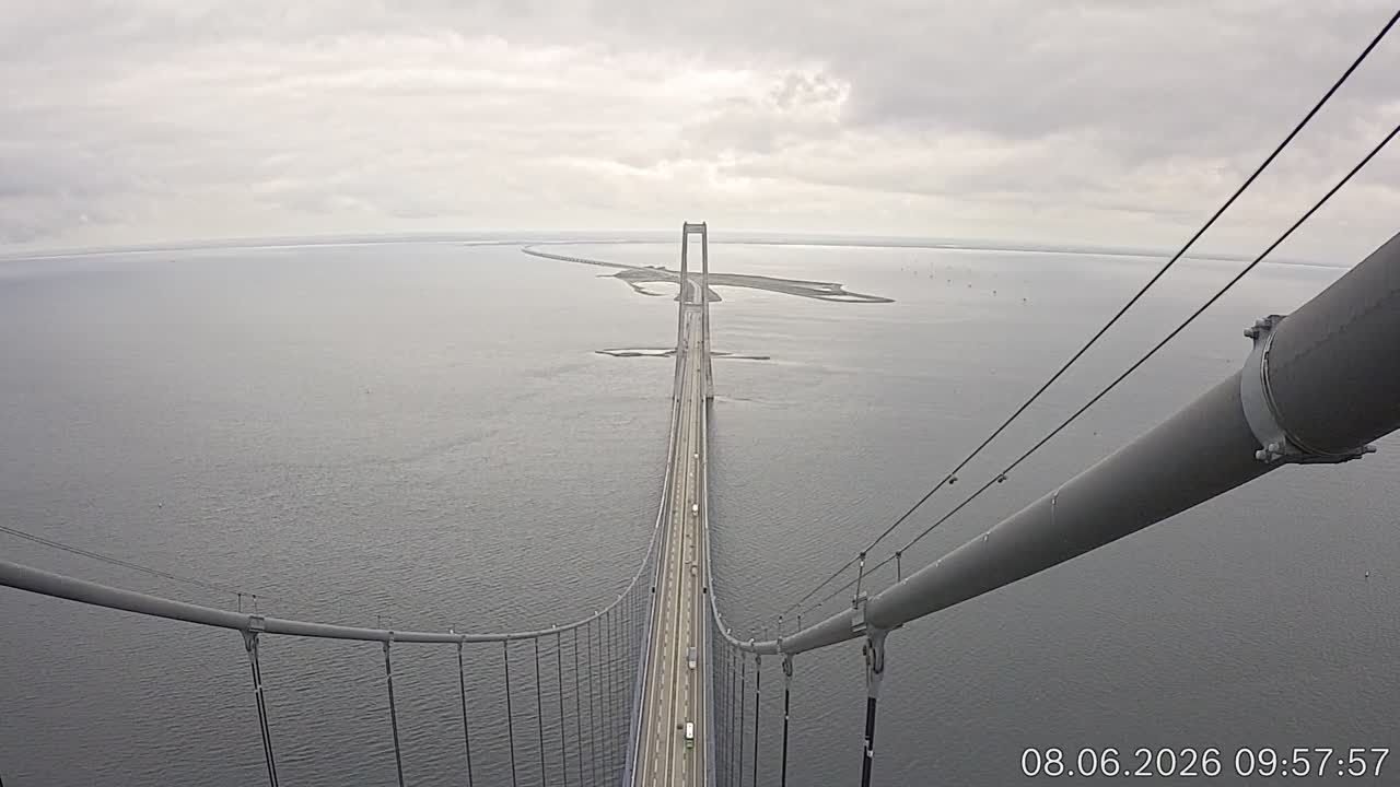 Webcam Storebælt-Brücke, Slagelse, Sjælland, Dänemark