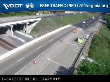 Traffic Cam Chesapeake: I-64 - MM 297.19 - EB - IL BEFORE MILITARY HIGHWAY