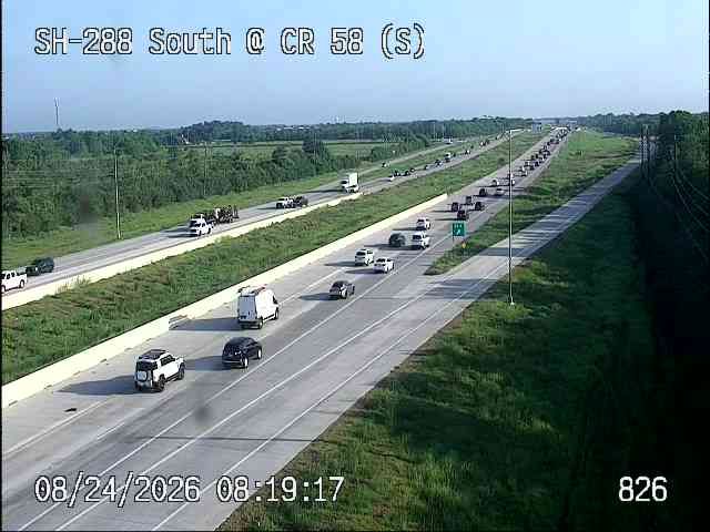 Traffic Cam Manvel › South: SH-288 South @ CR 58 (S)