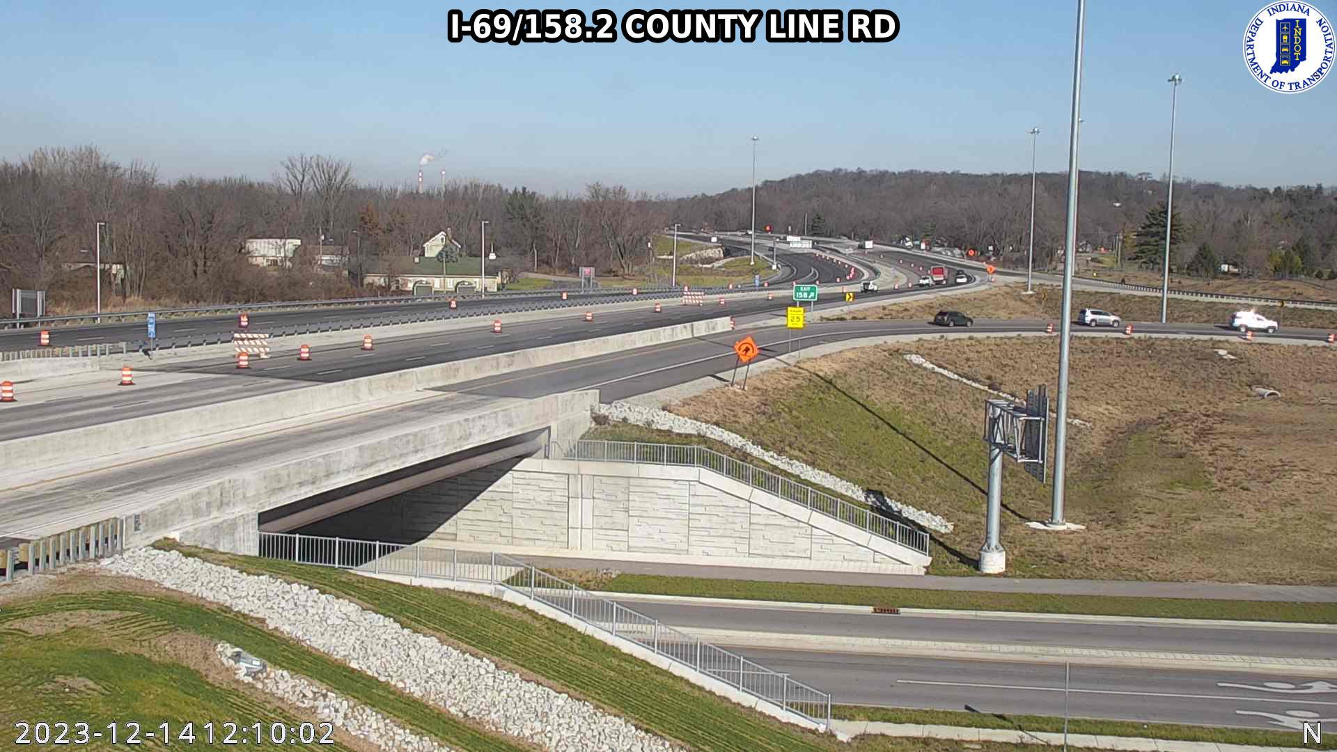 Traffic Cam Indianapolis: I-69: I-69/158.2 COUNTY LINE RD: I-69/158.2 COUNTY LINE RD