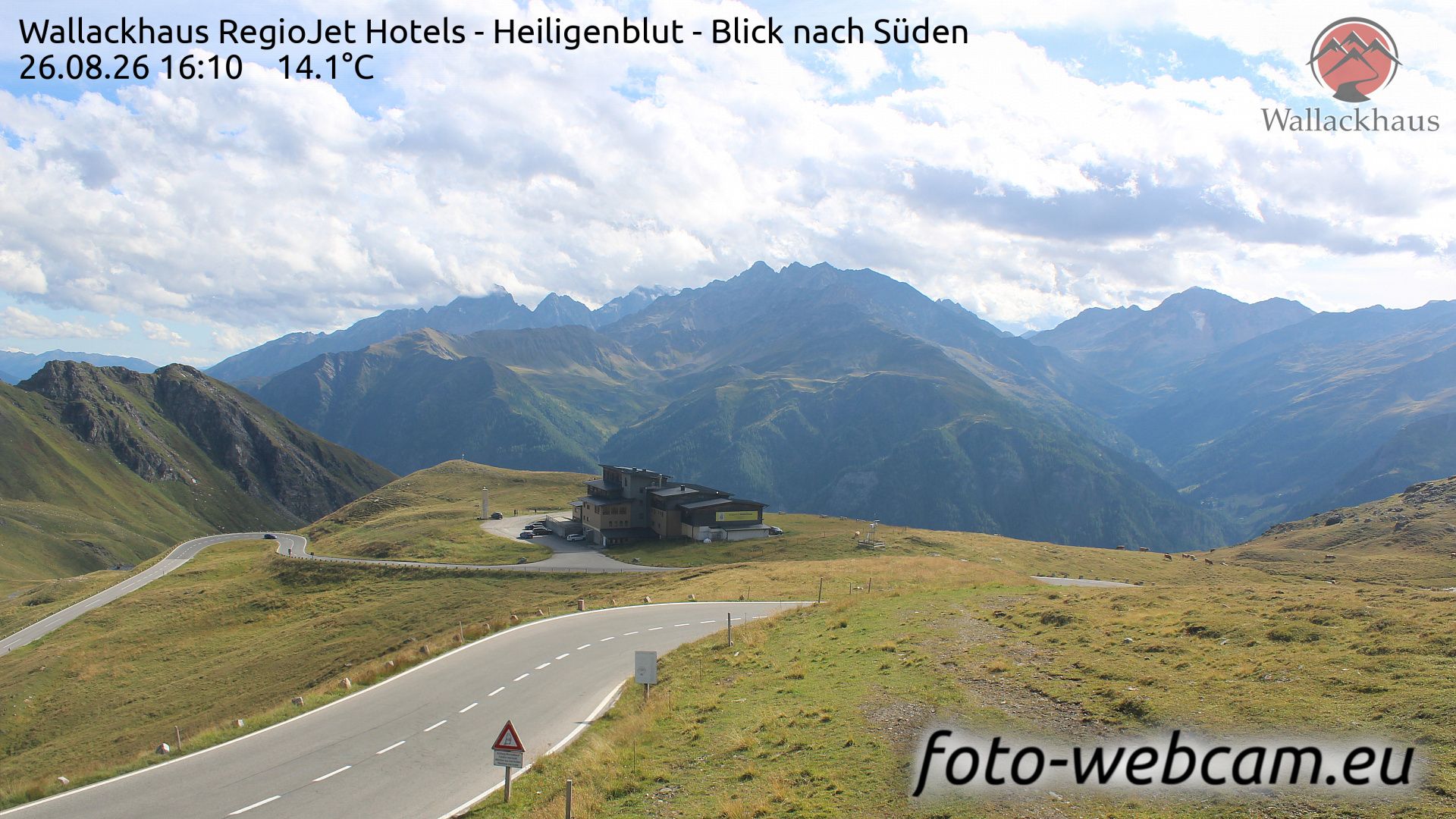 Traffic Cam Heiligenblut am Grossglockner: Wallackhaus RegioJet Hotels - Heiligenblut - Blick nach Süden