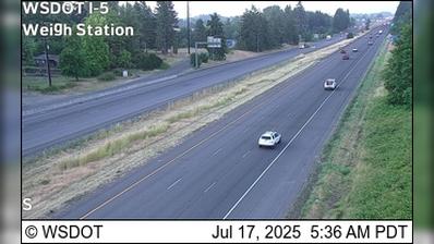 I-5 Weigh Station: Traffic & Landscape at MP 162 Webcam