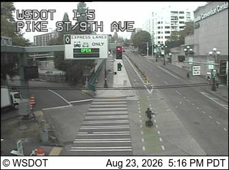Traffic Cam Seattle: I-5 at MP 165.9: Pike St/9th Ave