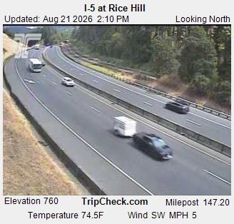 Traffic Cam Drain: I-5 at Rice Hill
