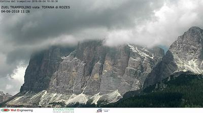 Webcam Cortina d'Ampezzo: Tofana di Rozes (3225 mt) - Tofana di Mezzo |  RACAMERA.COM