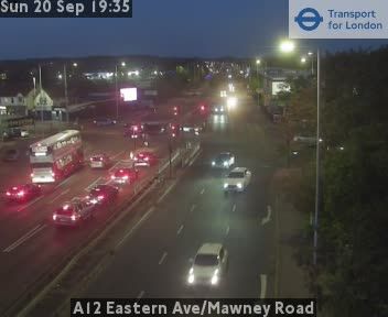 Traffic Cam Heathfield and Waldron: A12 Eastern Ave/Mawney Road