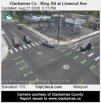 Traffic Cam Milwaukie: Clackamas Co - King Rd at Linwood Ave