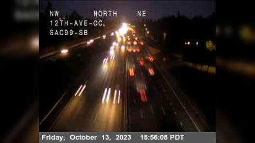 Traffic at Hwy 99 Sacramento Webcam