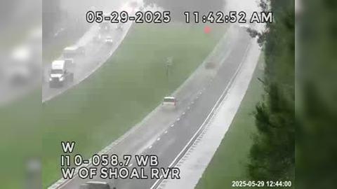 Traffic Cam Crestview: I10-MM 058.7WB-W of Shoal Rvr