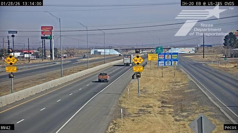 Traffic Cam Pecos › East: IH 20 at - MM