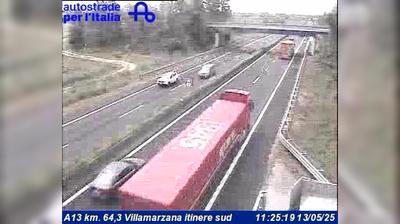 Preview delle webcam di Villamarzana: A13 km. 64,3 - itinere sud