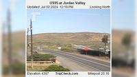 Ultima vista de la luz del día desde Jordan Valley: US95 at