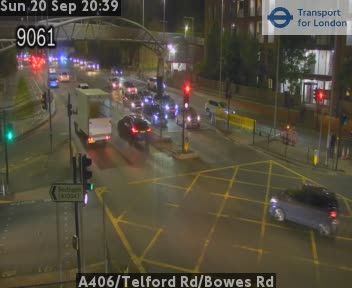 Traffic Cam London Borough of Haringey: A406/Telford Rd/Bowes Rd