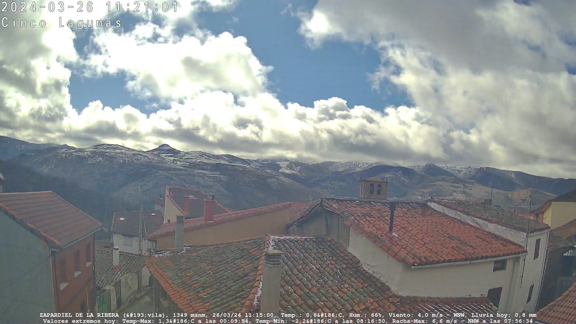 Traffic Cam Zapardiel de la Ribera › South: Sierra de Gredos