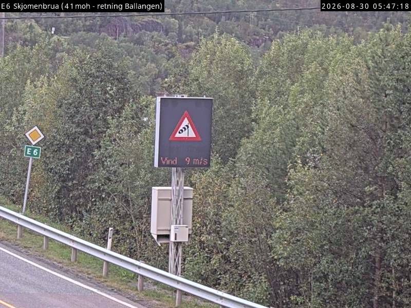 Traffic Cam Hakvik: E6 Skjomenbrua (Ballangen)