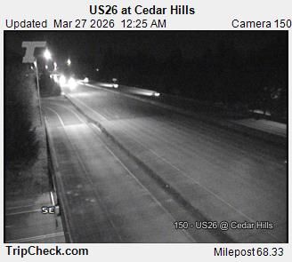 Traffic Cam Beaverton: US 26 at Cedar Hills