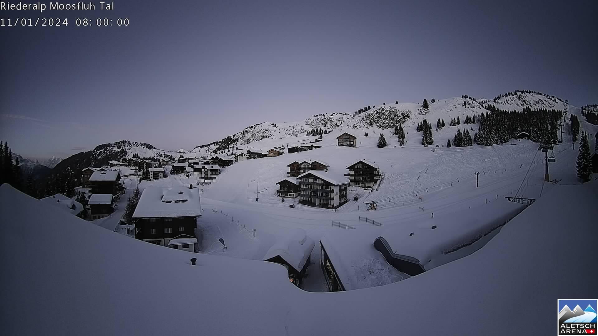 Riederalp: Aletsch Arena - Riederfurka Dorf von SB Riederfurka Bergstation