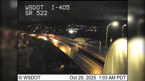 Traffic Cam Bothell: I-405 at MP 23.6: SR 522 Interchange