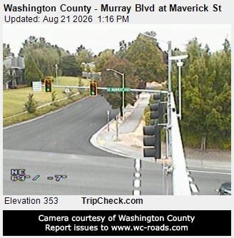 Traffic Cam Beaverton: Washington County - Murray Blvd at Maverick St