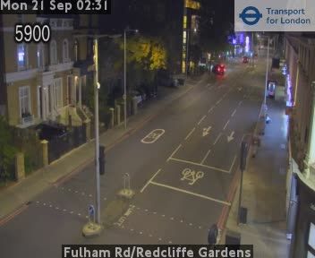 Traffic Cam London: Fulham Rd/Redcliffe Gardens