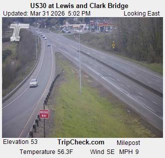 Traffic Cam Rainier: US 30 at Lewis and Clark Bridge