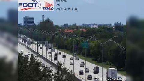 Traffic Cam West Palm Beach: I-95 S of 45th St