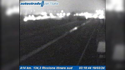 Preview delle webcam di Riccione: A14 km. 134,2 - itinere sud