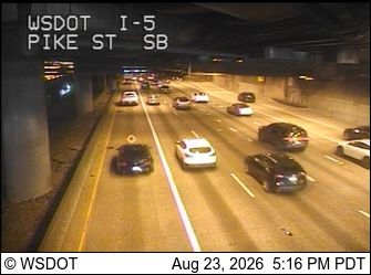 Traffic Cam Seattle: I-5 at MP 165.9: Pike St, SB